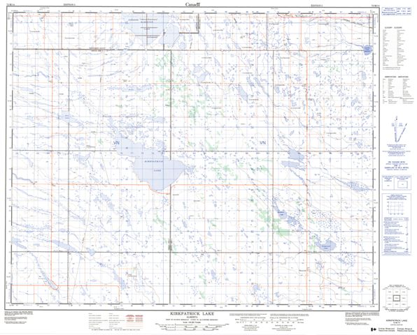 Kirkpatrick Lake Topographic Paper Map 072M14 at 1:50,000 scale