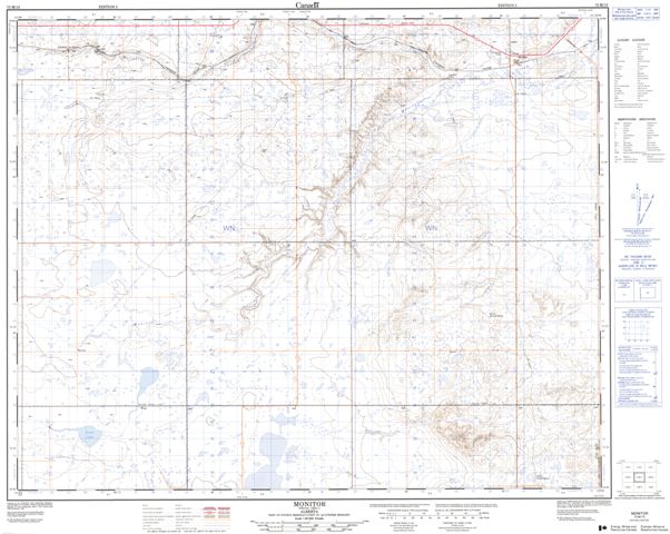Monitor Topographic Paper Map 072M15 at 1:50,000 scale