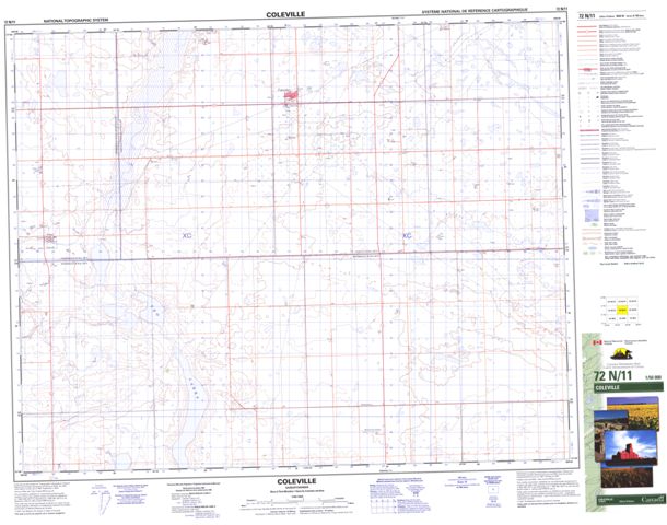 Coleville Topographic Paper Map 072N11 at 1:50,000 scale