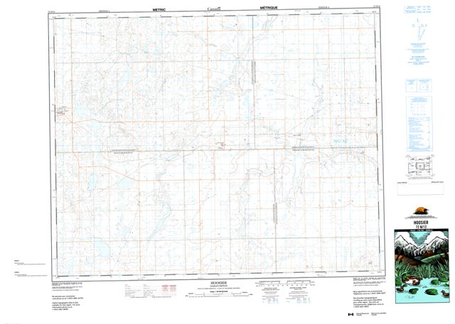 Hoosier Topographic Paper Map 072N12 at 1:50,000 scale