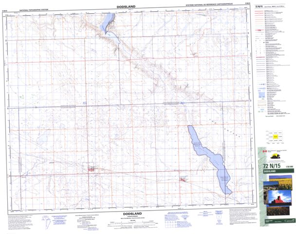 Dodsland Topographic Paper Map 072N15 at 1:50,000 scale