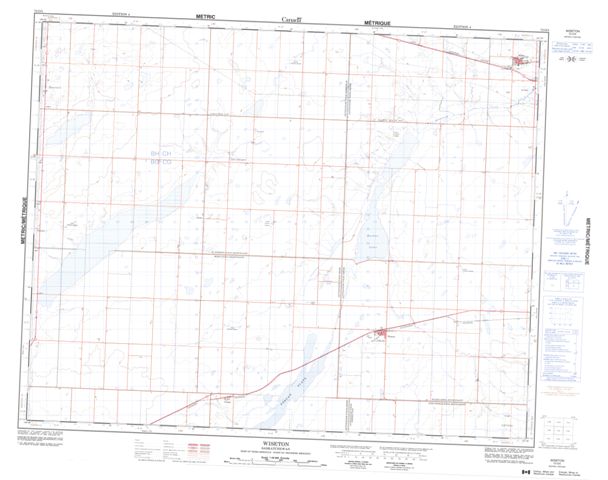 Wiseton Topographic Paper Map 072O05 at 1:50,000 scale