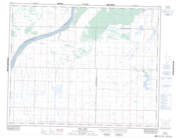 Indi Lake Topographic Paper Map 072O10 at 1:50,000 scale