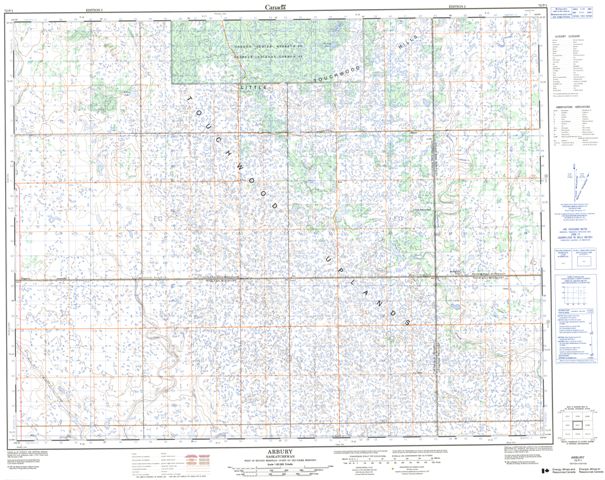 Arbury Topographic Paper Map 072P01 at 1:50,000 scale
