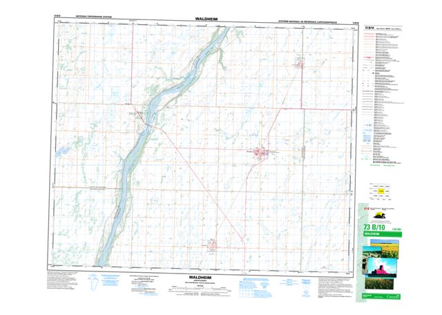 Waldheim Topographic Paper Map 073B10 at 1:50,000 scale