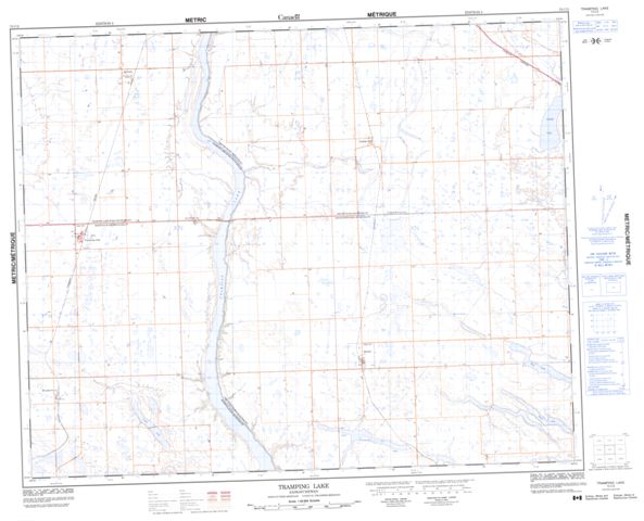 Tramping Lake Topographic Paper Map 073C02 at 1:50,000 scale