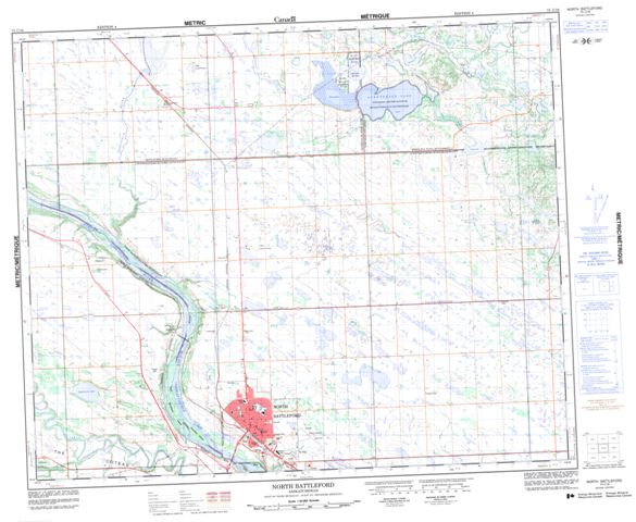 North Battleford Topographic Paper Map 073C16 at 1:50,000 scale
