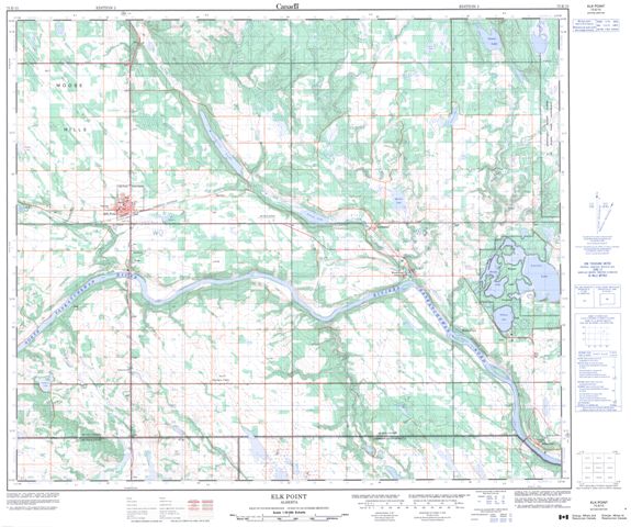 Elk Point Topographic Paper Map 073E15 at 1:50,000 scale