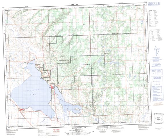 Jackfish Lake Topographic Paper Map 073F01 at 1:50,000 scale