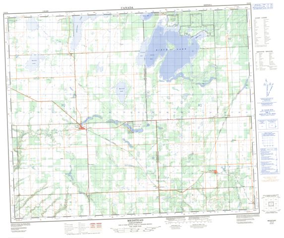 Medstead Topographic Paper Map 073F08 at 1:50,000 scale