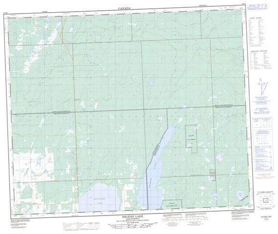 Helene Lake Topographic Paper Map 073F09 at 1:50,000 scale