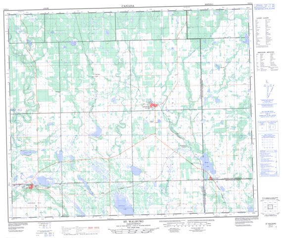St Walburg Topographic Paper Map 073F11 at 1:50,000 scale