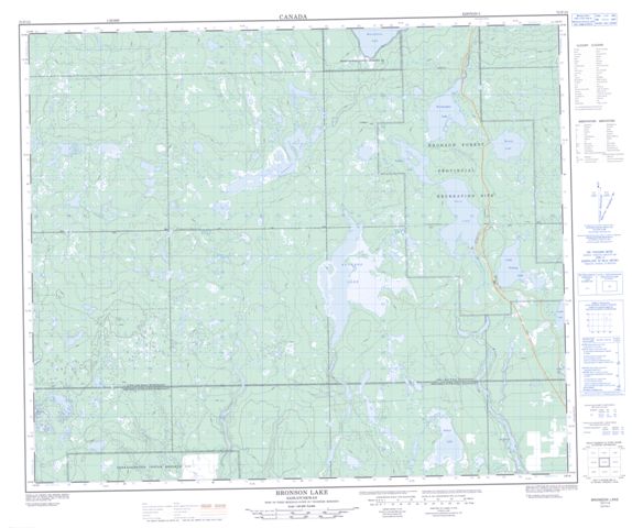 Bronson Lake Topographic Paper Map 073F13 at 1:50,000 scale