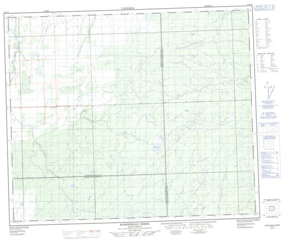 Horsehead Creek Topographic Paper Map 073F15 at 1:50,000 scale