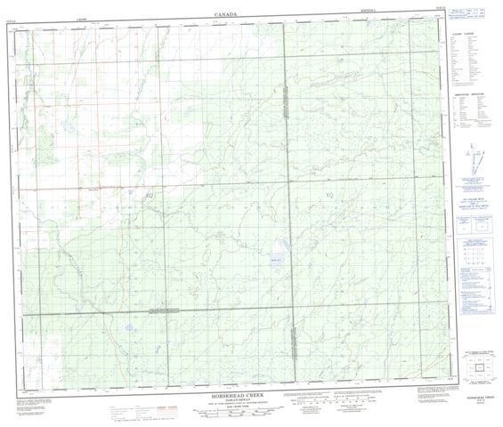 Horsehead Creek Topographic Paper Map 073F15 at 1:50,000 scale