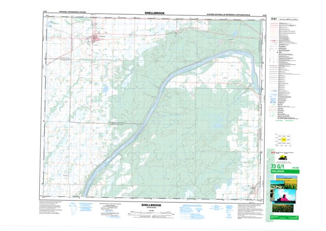 Shellbrook Topographic Paper Map 073G01 at 1:50,000 scale