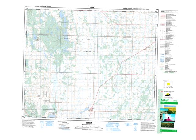 Leask Topographic Paper Map 073G02 at 1:50,000 scale