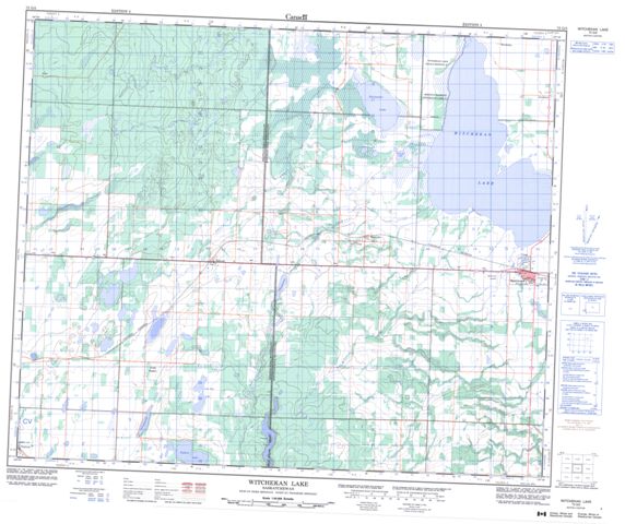Witchekan Lake Topographic Paper Map 073G05 at 1:50,000 scale