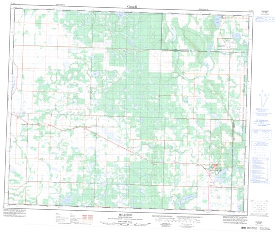Mildred Topographic Paper Map 073G06 at 1:50,000 scale