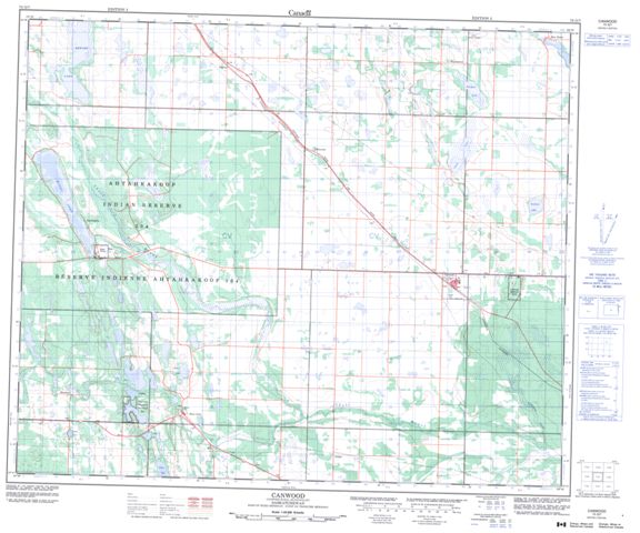 Canwood Topographic Paper Map 073G07 at 1:50,000 scale