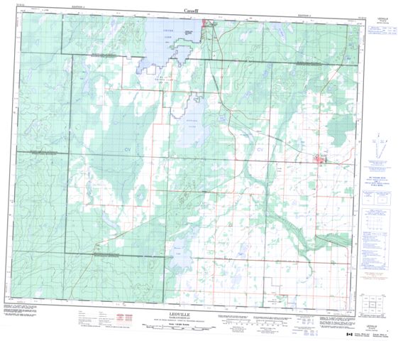 Leoville Topographic Paper Map 073G12 at 1:50,000 scale