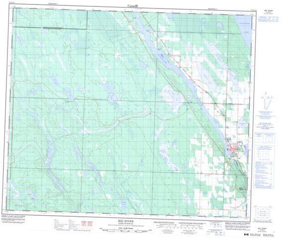 Big River Topographic Paper Map 073G14 at 1:50,000 scale