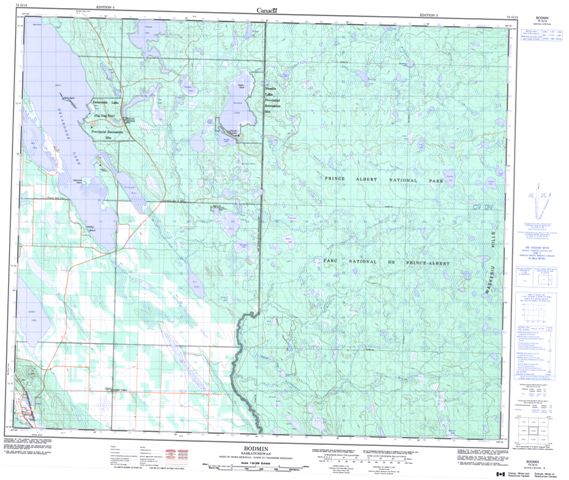 Bodmin Topographic Paper Map 073G15 at 1:50,000 scale