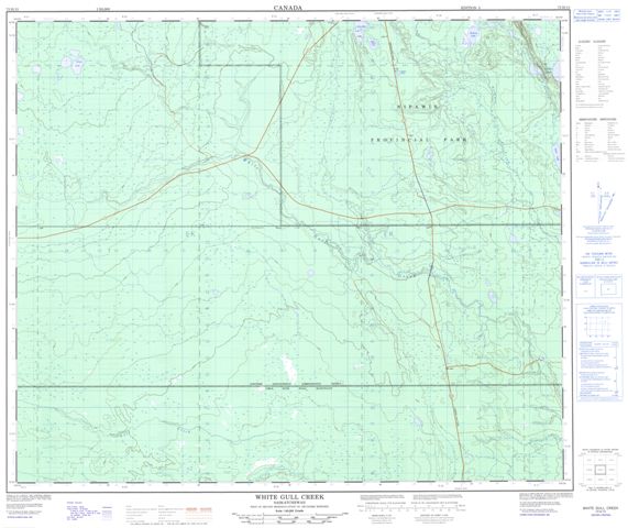 White Gull Creek Topographic Paper Map 073H15 at 1:50,000 scale