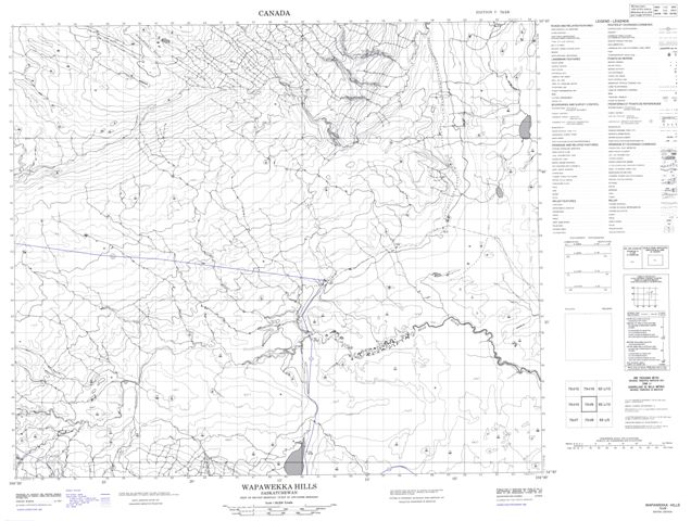 Wapawekka Hills Topographic Paper Map 073I09 at 1:50,000 scale