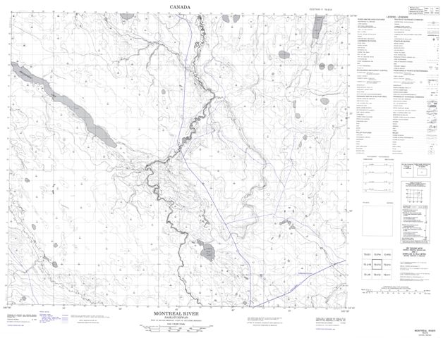Montreal River Topographic Paper Map 073I13 at 1:50,000 scale