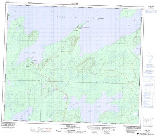 Dore Lake Topographic Paper Map 073J11 at 1:50,000 scale