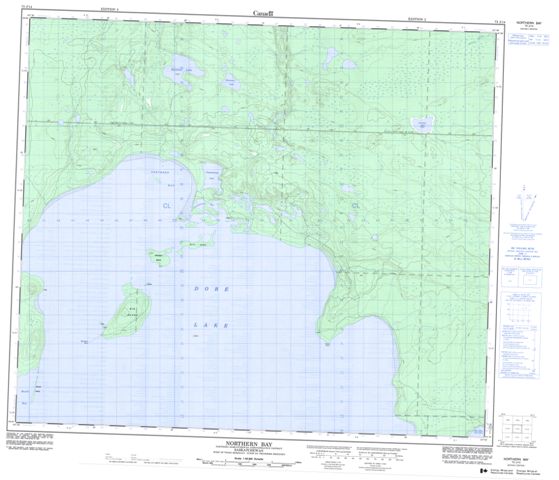 Northern Bay Topographic Paper Map 073J14 at 1:50,000 scale
