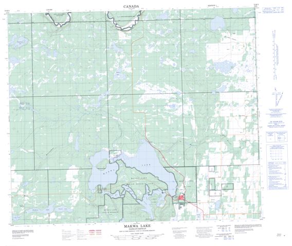 Makwa Lake Topographic Paper Map 073K03 at 1:50,000 scale