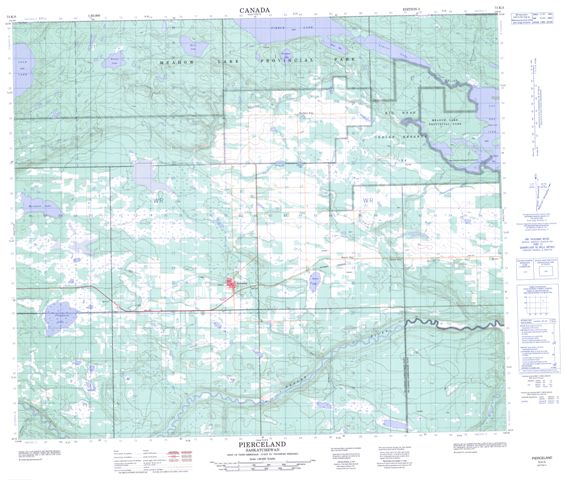 Pierceland Topographic Paper Map 073K05 at 1:50,000 scale