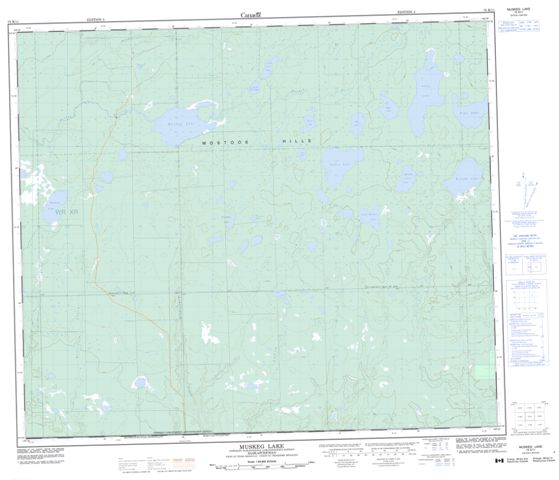Muskeg Lake Topographic Paper Map 073K11 at 1:50,000 scale