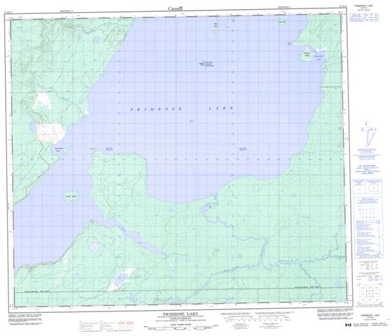 Primrose Lake Topographic Paper Map 073K13 at 1:50,000 scale