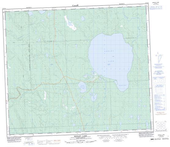 Keeley Lake Topographic Paper Map 073K16 at 1:50,000 scale