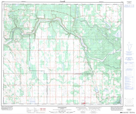 Goodridge Topographic Paper Map 073L06 at 1:50,000 scale