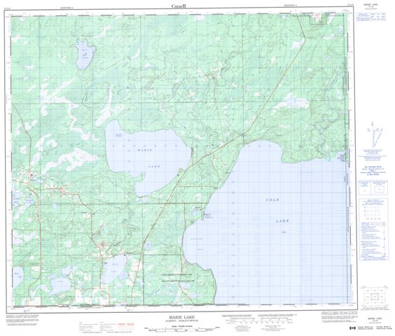 Marie Lake Topographic Paper Map 073L09 at 1:50,000 scale