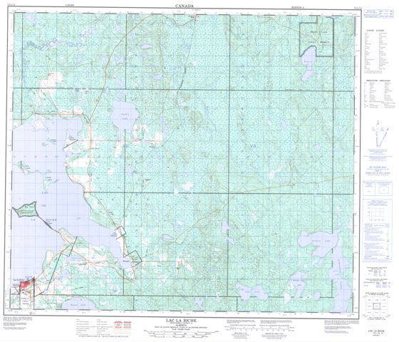 Lac La Biche Topographic Paper Map 073L13 at 1:50,000 scale