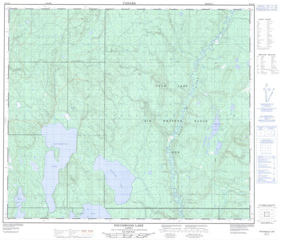 Touchwood Lake Topographic Paper Map 073L14 at 1:50,000 scale
