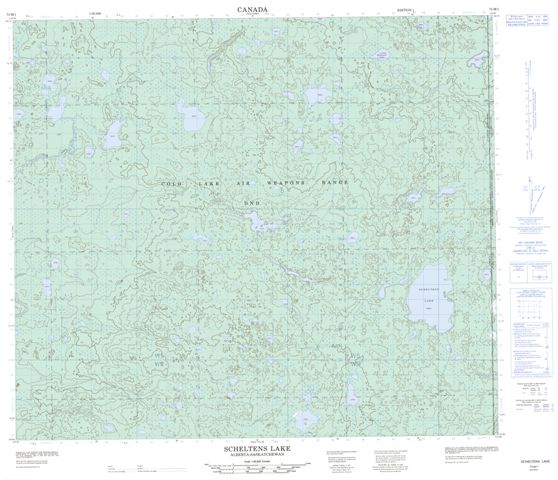 Scheltens Lake Topographic Paper Map 073M01 at 1:50,000 scale