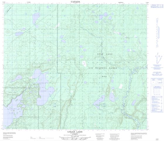 Logan Lake Topographic Paper Map 073M03 at 1:50,000 scale