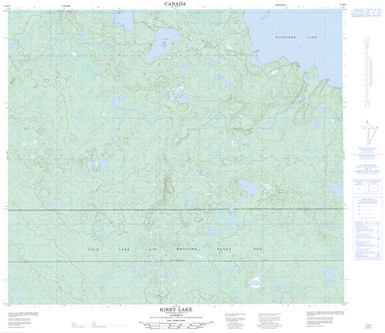 Kirby Lake Topographic Paper Map 073M07 at 1:50,000 scale
