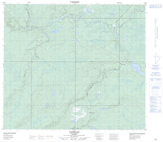 Conklin Topographic Paper Map 073M11 at 1:50,000 scale