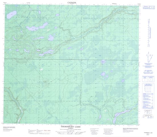 Thornbury Lake Topographic Paper Map 073M12 at 1:50,000 scale