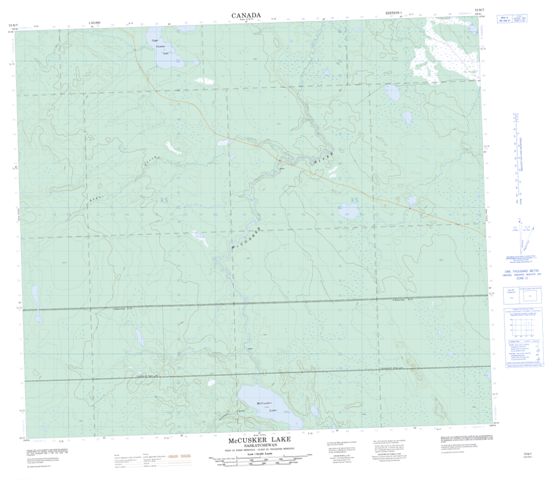 Mccusker Lake Topographic Paper Map 073N07 at 1:50,000 scale