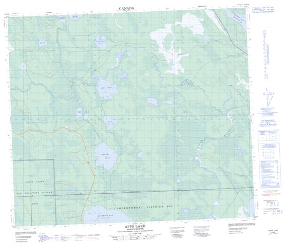 Apps Lake Topographic Paper Map 073N08 at 1:50,000 scale