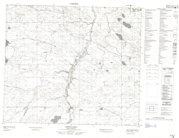 Tippo Lake Topographic Paper Map 073O02 at 1:50,000 scale