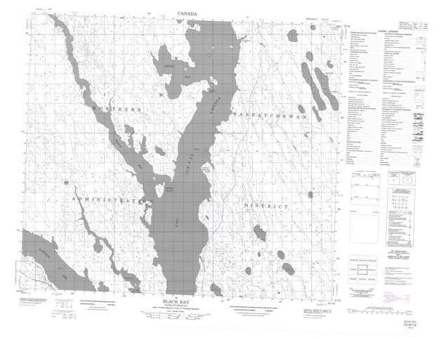 Black Bay Topographic Paper Map 073O12 at 1:50,000 scale